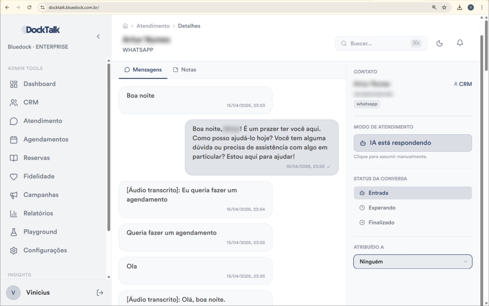 Atendimento em Tempo Real